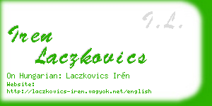 iren laczkovics business card