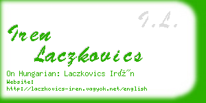 iren laczkovics business card